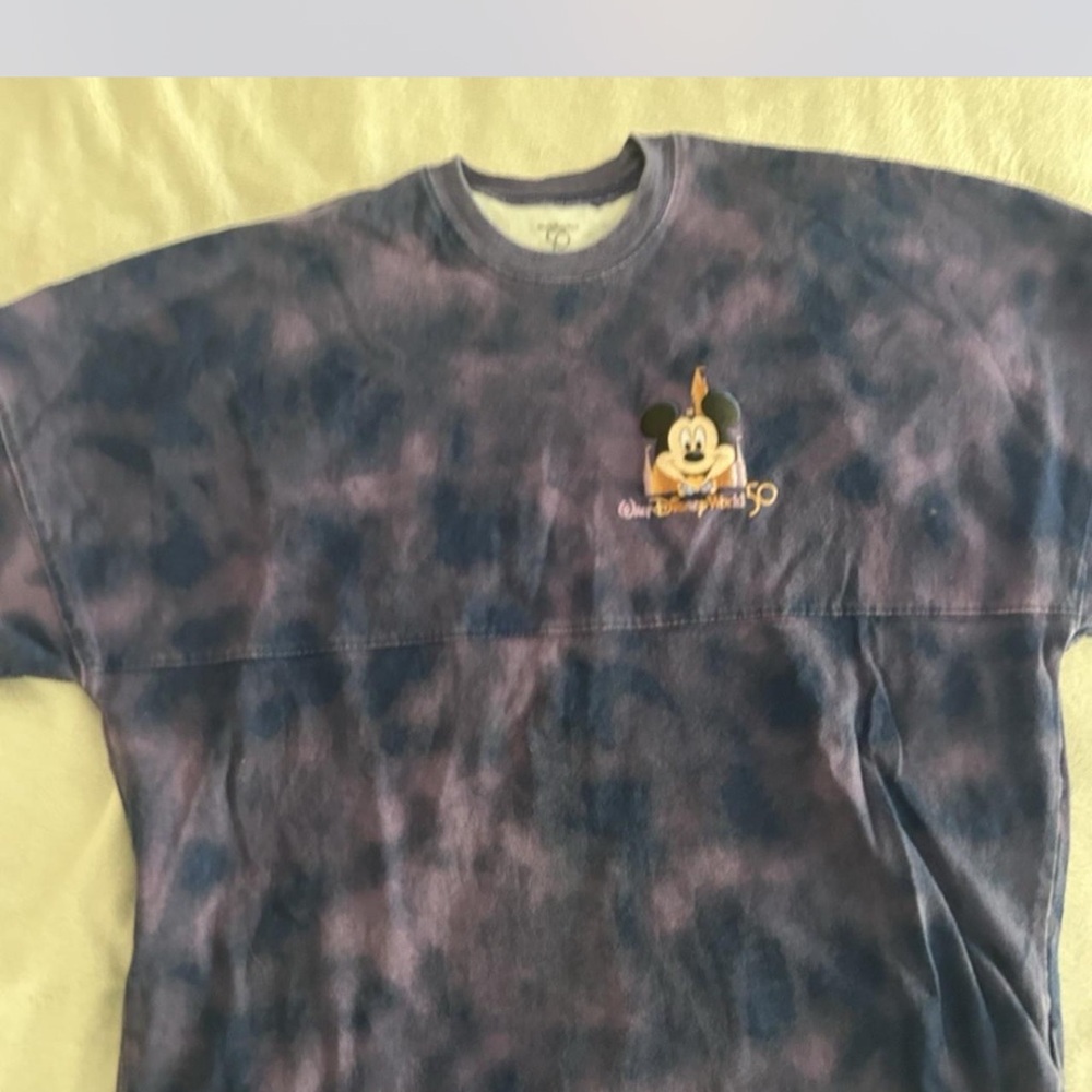 Disney Tie-Dye Long Sleeve Shirt - Purple and Black